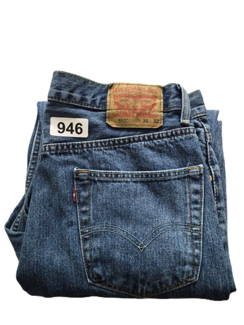 Levi's 550 Relaxed Fit Jeans Mens Size 36x32  Regular Wash Denim Blue - Picture 6 of 6